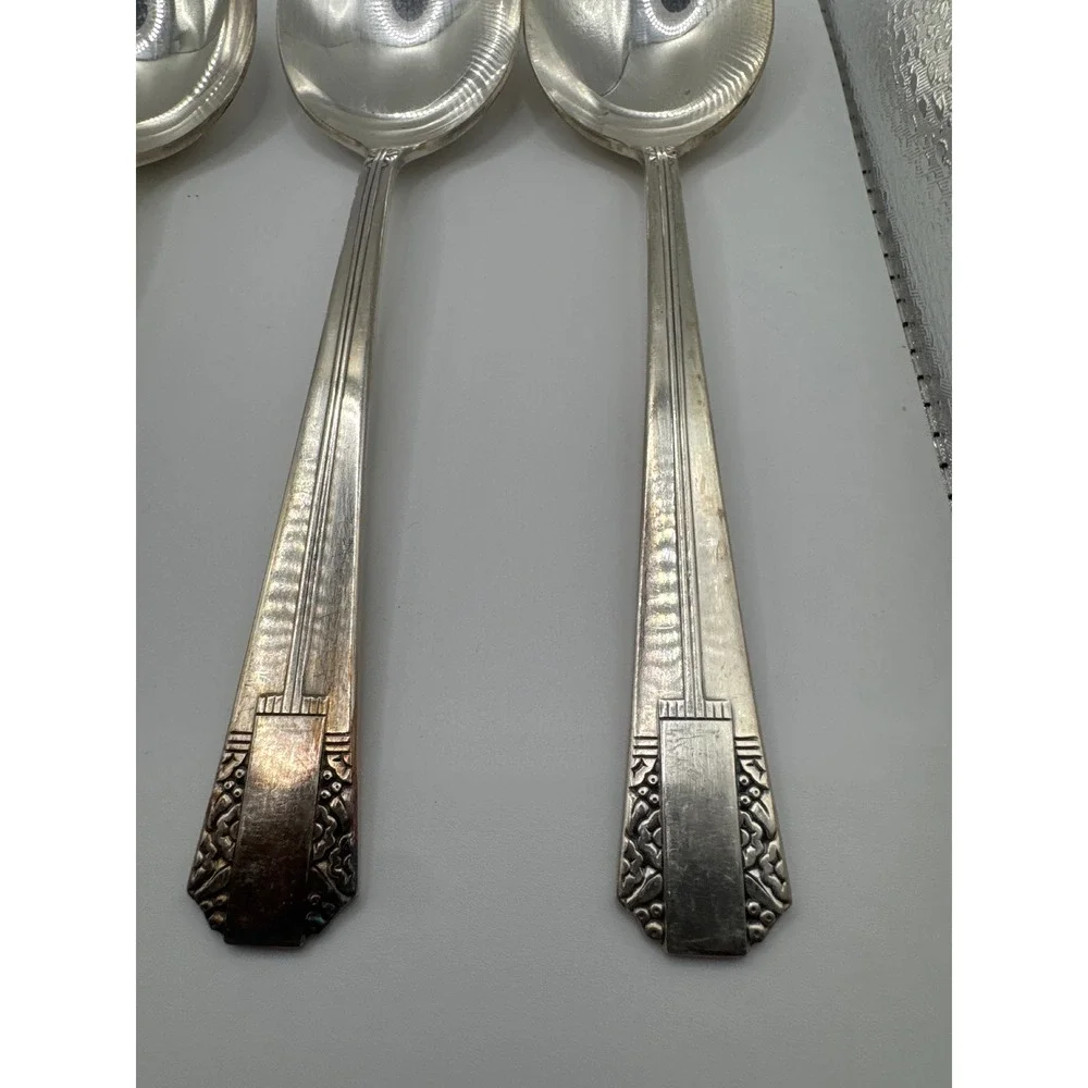 Oneida Silver Park Lane Teaspoons Wm A Rogers Silverplate 1936 Set of 6 Vintage